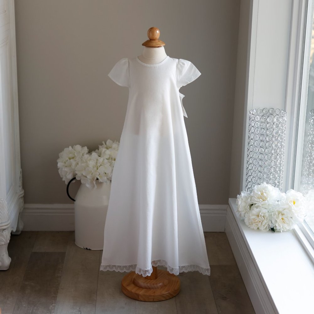 Strasburg Cotton Cap-Sleeve Slip for Special Occasion Gown 6/12 Months NWT - Picture 1 of 4